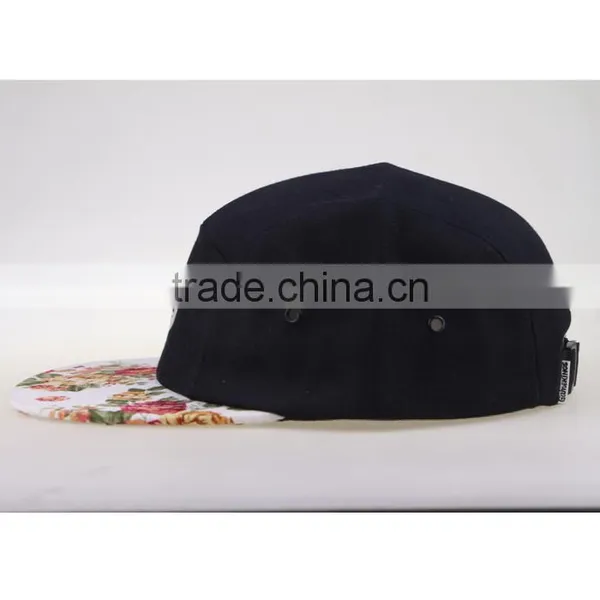 Custom Logo Wholesale Design Your Own 5 Panel Hat Cap/Blank Wholesale 5 Panel Hats/Leather Strap 5 Panel Hats photo-3