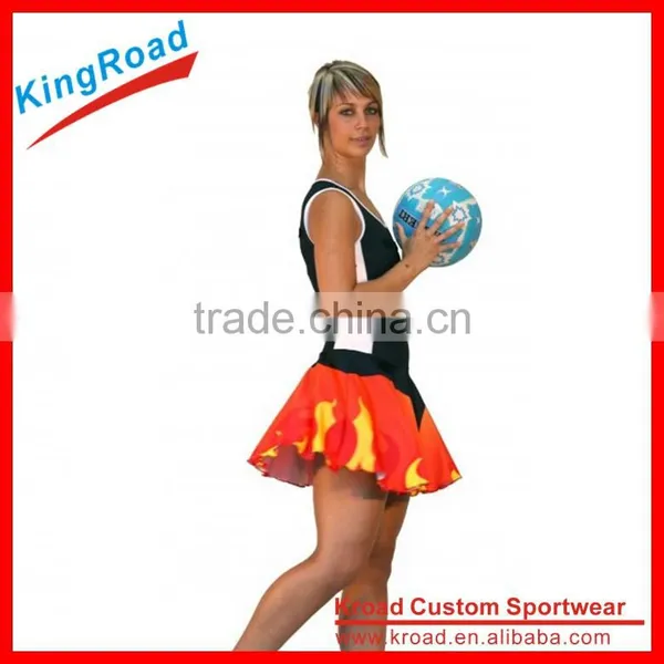 New Style Custom Sublimation Basketball Jersey Netball Dress Cheap Netball Uniforms photo-3
