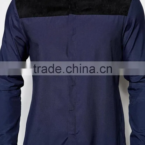 Latest Shirts With Faux Suede Panels photo-3