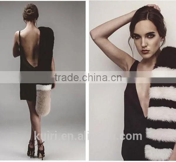 European Big Movie Star Natural Fox Fur Muffler Scarf Multi-color Trendy Amazing Real Fox Fur Scaves Wholesale photo-6
