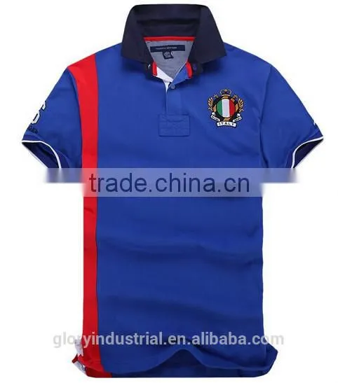 Summer Casual Flag Slim Fit Baseball Embroidery Man Polo T-shirt Wholesale photo-4