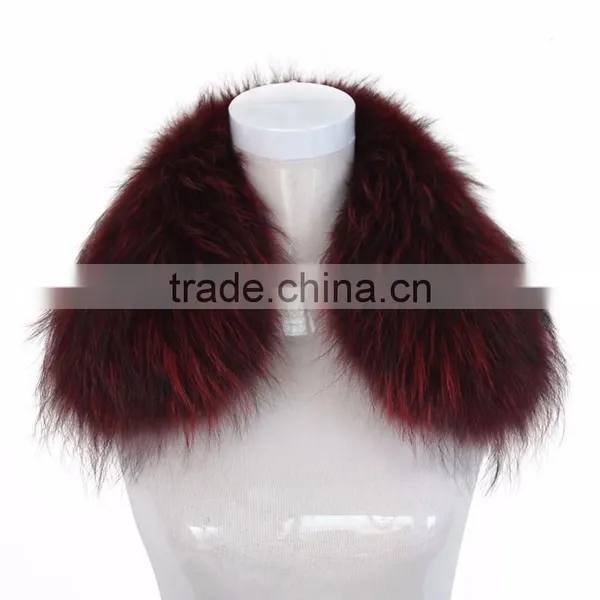 Myfur Dark Purple Raccoon Fur Collar Detachable Parka Trimmed photo-2