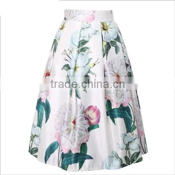 Walson Walson Instyles High Waist Tutu Skirts Women Vintage Fairy Tales Landscape Printed Ball Gown Midi Skirt photo-4