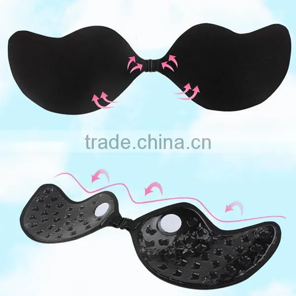 1/2 Cup Silicone & Spandex Wire Free & Push Up Invisible Bra photo-6