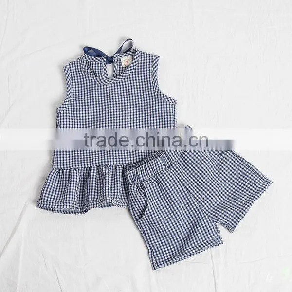 Wholesale Summer Cotton Printing Girls Kids t Shirt and Shorts photo-3