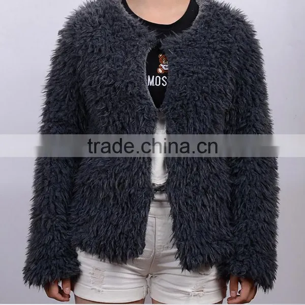 Autumn and Winter Fake Fur Coat Long Sleeves Europe and the United States photo-5