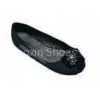 OEM Comfortable Black PU Female Pump Flat Shoes, Women s Pump Shoes With Size 38