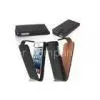 Vertical Flip Apple IPhone Leather Cases With Plain Weave , PU Cover for IPhone Mini