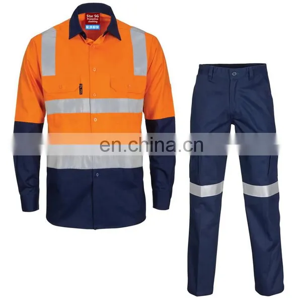 Washable Man Fire Retardant Clothing With Matching Shirt and Pants With Safety Suit photo-4