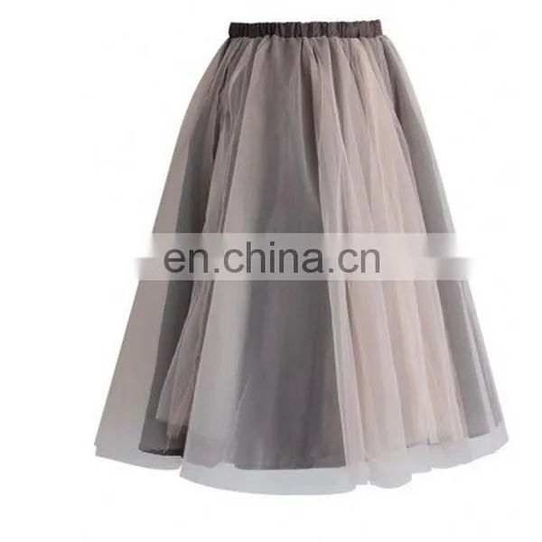 Mesh Tulle Skirt in Taupe photo-2