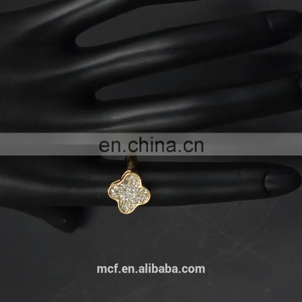 MCR-0063 Wholesale Latest Magic Silver Star Diamond Cluster Ring photo-2