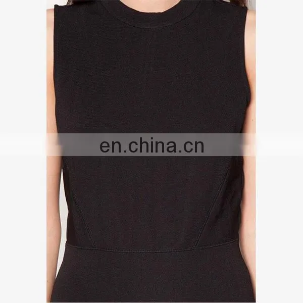 High Quality Fashion Flounced Skirt Sweet Summer Sleeveless Black Women Dresses photo-6