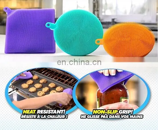 Kitchen Clean Sponge Cleaning Dishwashing Silicon Mildew-Free Sponges As Seen On TV Clean Sponge