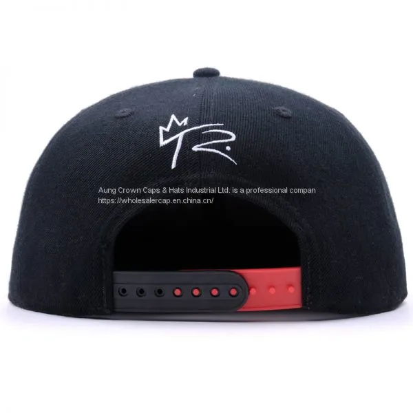 3D Embroidery Plain Snapback Hip-Hop Cap photo-4
