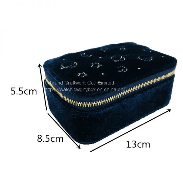 Jewelry Box Velvet Star Moon Jewelry Box Earrings Ring Necklace Multifunctional Storage Box photo-2