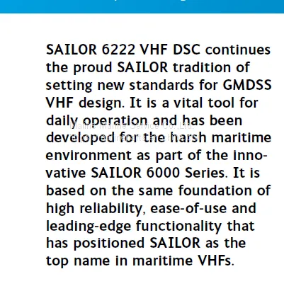 SAILOR 6222 VHF DSC Class A photo-5