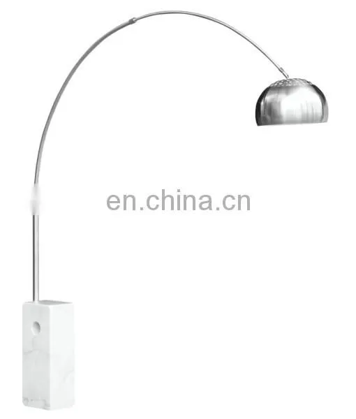 Modern Classic Design Decorative Home Office LED Arc Floor Lamp With Marble Base photo-3