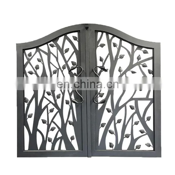 European Style Modern House Gate Designs Front Door Wrought Iron Main Gate for Garden photo-3