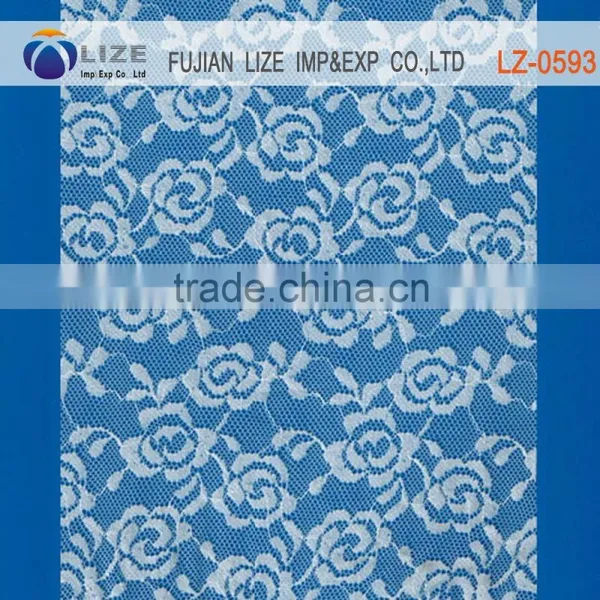 Embroidered Lace Fabrics Switzerland Raschel Knit Fabric for Garment