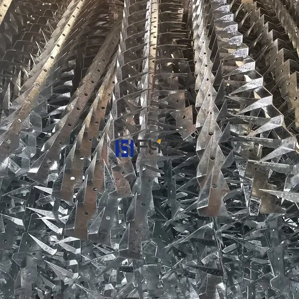 Galvanized Double Claw Small Sized Anti Climb Wall Spikes, Galvanized Razor Fencing Spikes photo-5