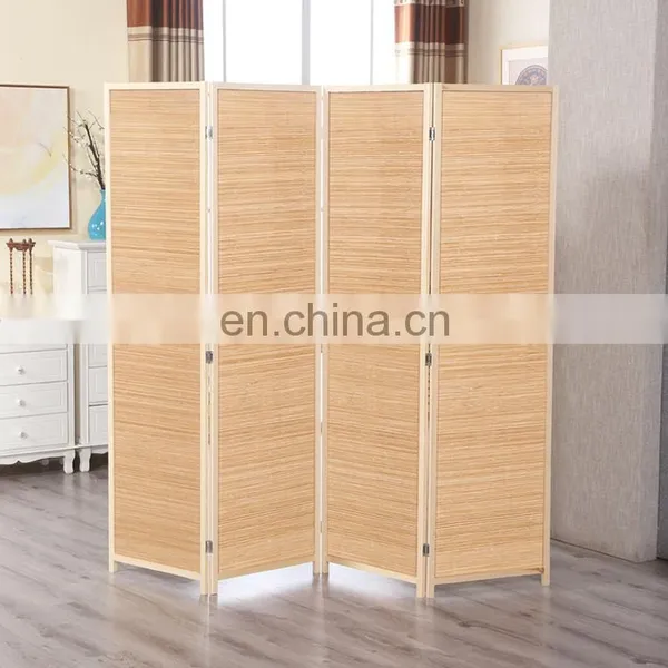 4 Panels Bamboo Room Dividers Chinese Antique Style Wood Room Divider Decorative Interior Screens & Room Dividers photo-3