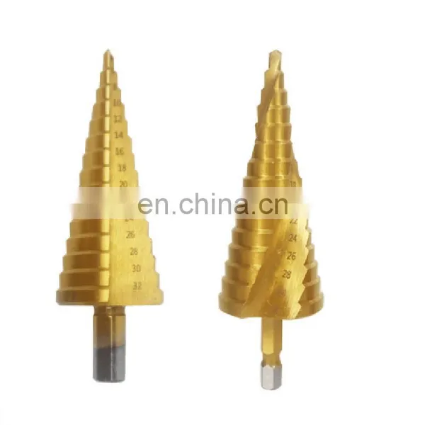 Spot High-Speed Steel Hexagonal Handle Titanium-Plated Step Hole Reaming Drill Bit photo-2