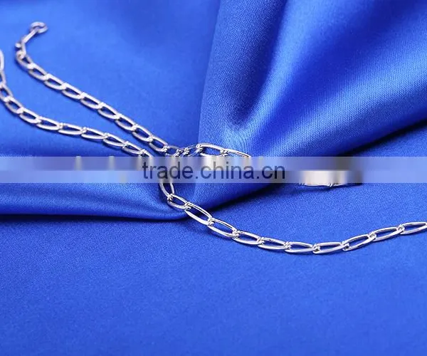 2015 Funky Chains Rhodium Plated Brass Chain Beautiful Ellipse Necklace photo-5
