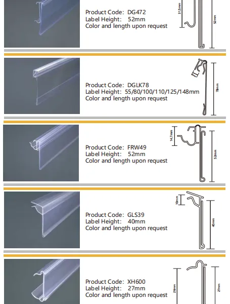Supermarket Shelf Channel Price Holder Shelf Talker Sign