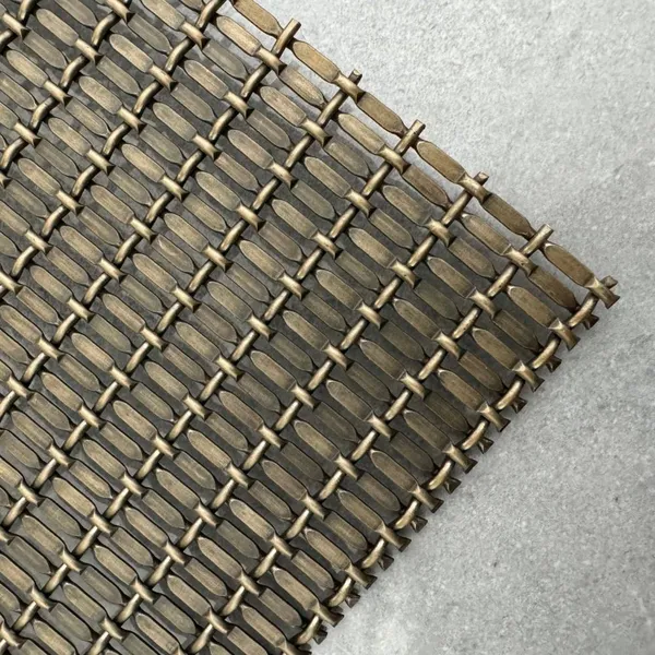 Special Offer: Bronze-colored Metal Decorative Mesh Partitions, Suitable for Hotels, Restaurants, and Elevator Curtain Walls. photo-1