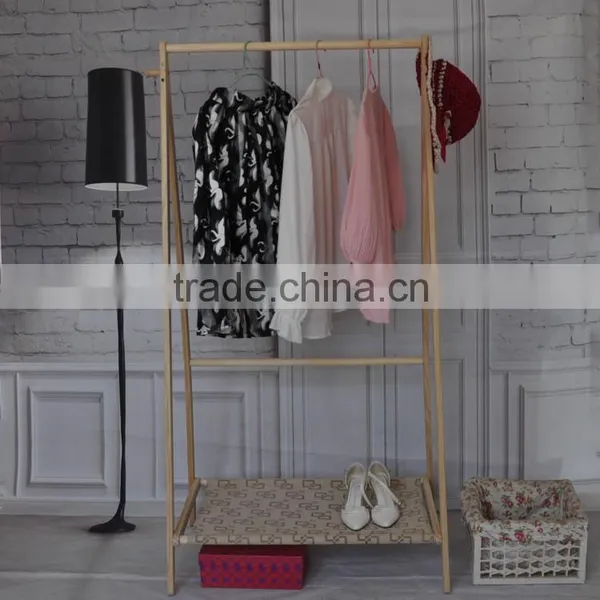 Simple Suits Clothing Type and Wooden Material Clothes Hanger Stand photo-3