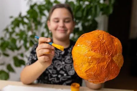 Non-Toxic Dye Moulded Pulp Pumpkin Food Safe 100% Recycled Pulp Fall Decor, Thanksgiving Ornament, Holiday Craft photo-2