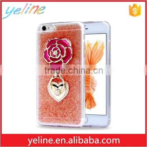 Popular New Arrival Factory Retai 3d Rose Phone Case With Finger Ring for Iphone 6s photo-4