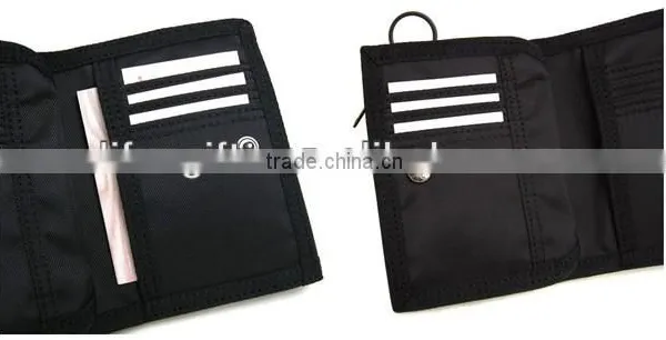2016 Best Sale Promotional Good Price Polyster Custom Hook and Loop Bifold Male Wallet Wholesale photo-5
