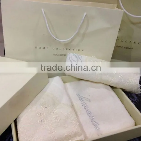 Cotton Lace Bath Towel 3pcs Set photo-2
