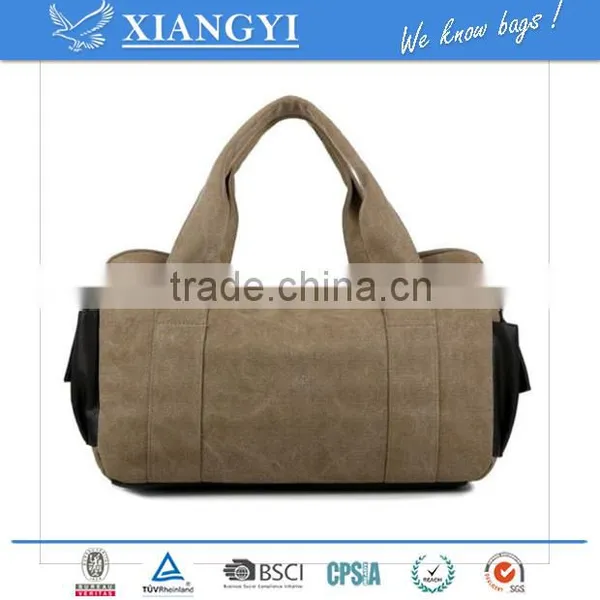 Men's Vintage Canvas Leather Vintage Travel Satchel Messenger Tote Fashion Bag New Design in 2016 photo-2