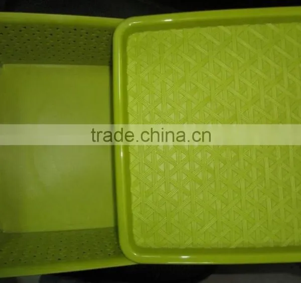 Hot Sale Home Use Colorful High Quality Plastic Storage Basket With Cover photo-3