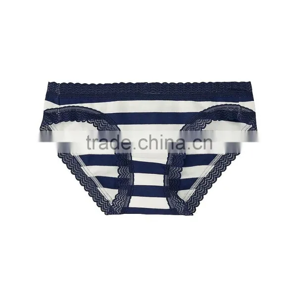 Women Comfortable Cotton Elastane Lace Brief Sexy Ladies Underwear photo-2