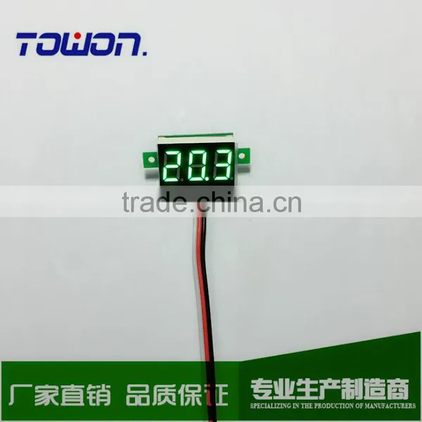 Digital Voltmeter 100V DC Three Bit Red Green Blue 0.36 " LED Voltage Meter With Reverse Connection Protection photo-3
