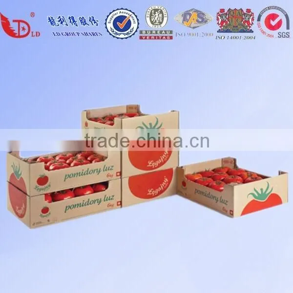 Colored Offset Printing Corrugated Paper Box for Fruit Vegetable Packaging on Sale photo-2