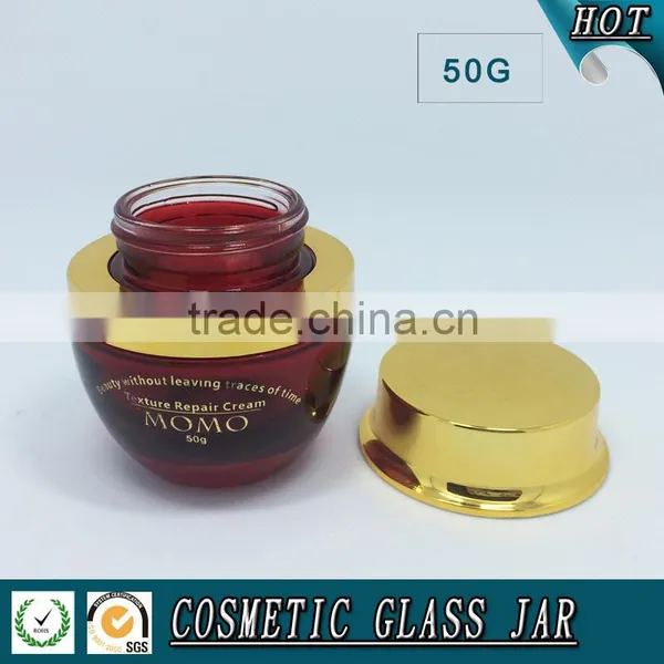 50ml Coloured Cream Glass Jar photo-2