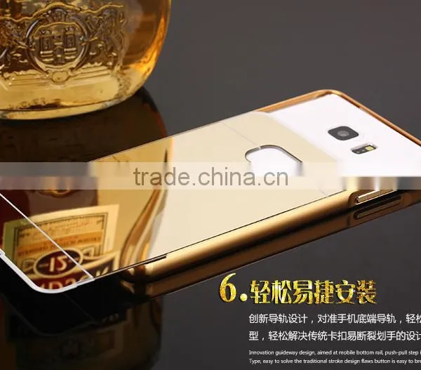 High Quality Aluminum Felt Case Cell Phone Bumper Case Whith Mirror Cover For Samsung Galaxy Note 3 Mirror Case photo-5