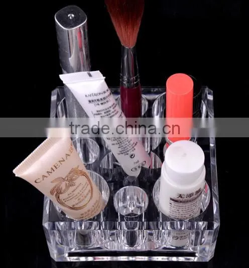 Square Cosmetic Organizer Lipstick Holder Organizer Makeup Brush Holder Storage Organizer photo-2