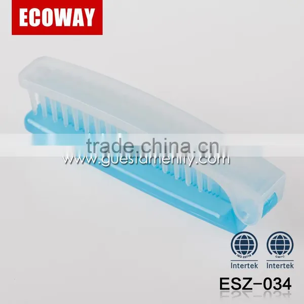 Hot Sale White and Blue Plastic Travel Pocket Comb Folding Hotel Bath Comb photo-2