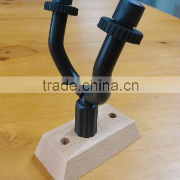 Mountable Acoustic Guitar Wall Hanger With Wood Base photo-3
