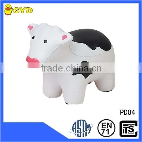 PU Animal Shape Foam Stress Ball,custom Anti Stress Ball Plastic Cow Toy