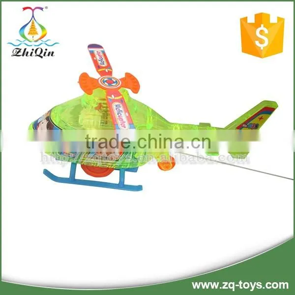 Kids Plastic Pull String Toy Plane With Light photo-2