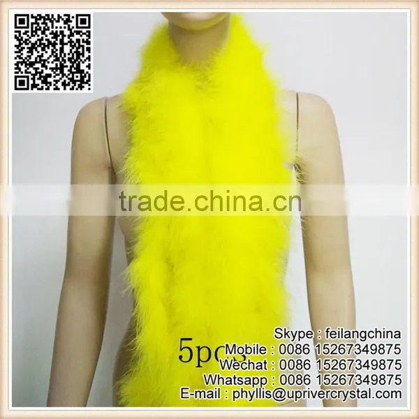 Factory Sale Select Prime Dyed Rainbow Fluffy Feather Boa photo-2