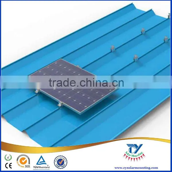 Pitched Roof Top Solar Panel Mounting Structures for Meatl Roof