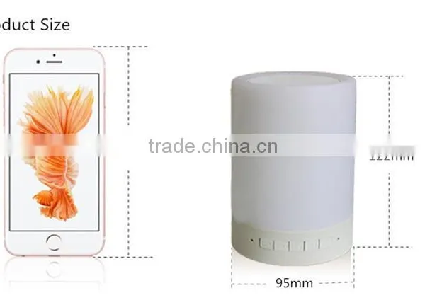 LED Rechargable Camping Lantern With Bluetooth Speaker Color Changing and Touch Sensor Mini Music Lamp photo-3