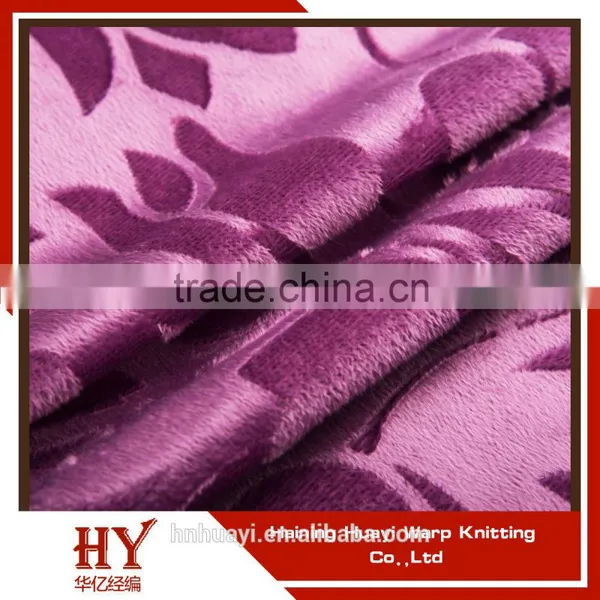 Hot Selling Flowers Pattern 100% Polyester Embossed Velvet Upholstery Fabric for Home Textile